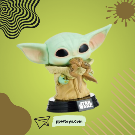 Funko Pop! Star Wars_ The Mandalorian, Baby Yoda with Frog