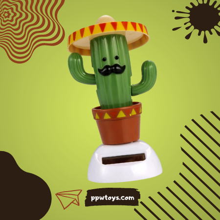 YGMONER Solar Dancing Toy Animated Bobble Dancer Car Decor (Cactus)